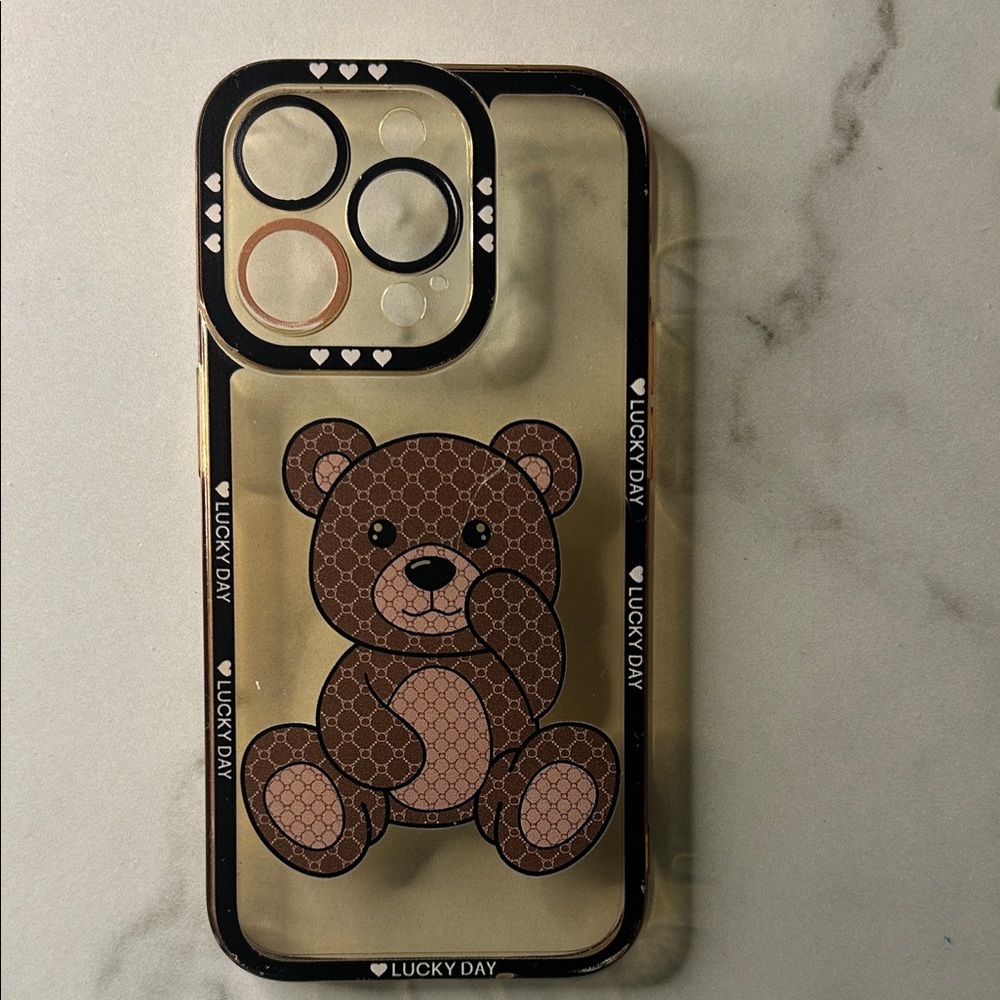 Lucky Brand Tan Bear Phone Case